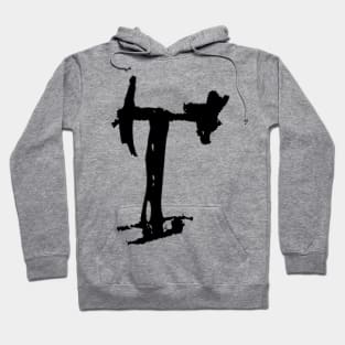 Dark and Gritty letter T from the alphabet Hoodie
